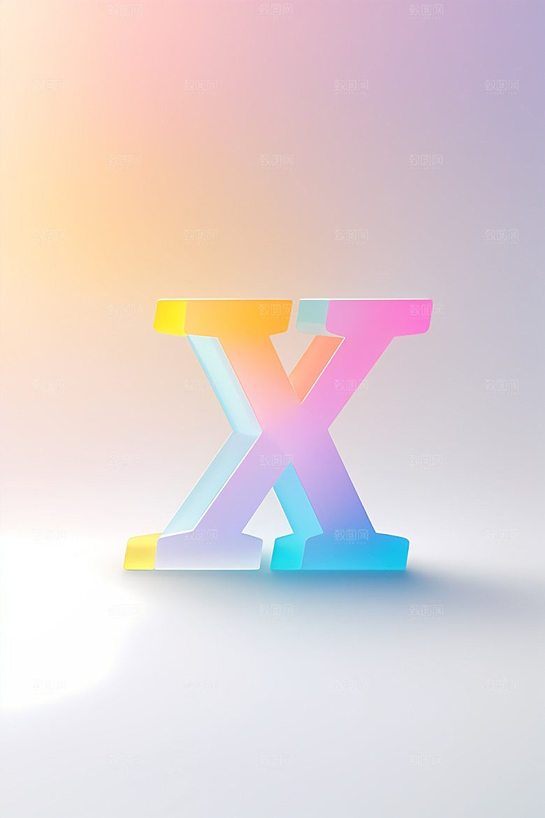 磨砂玻璃字母时尚英文艺术字