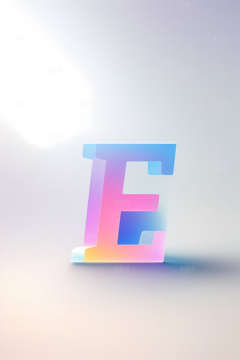 磨砂玻璃字母立体清爽艺术字