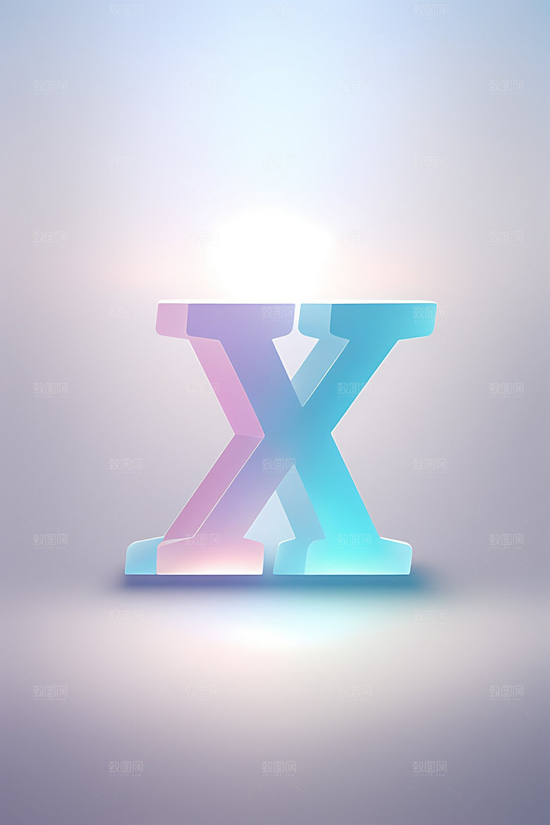 磨砂玻璃字母质感玻璃艺术字