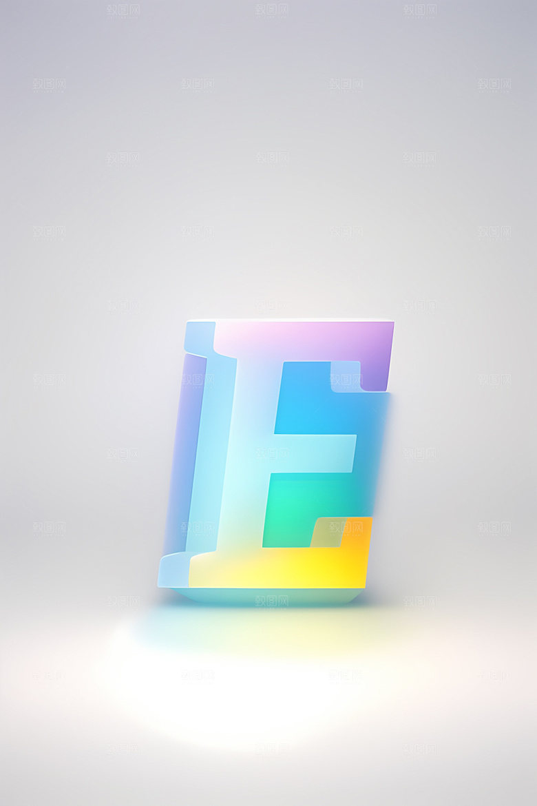 磨砂玻璃字母立体彩色艺术字