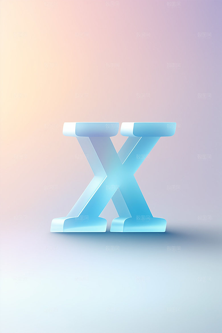 磨砂玻璃字母立体创意艺术字