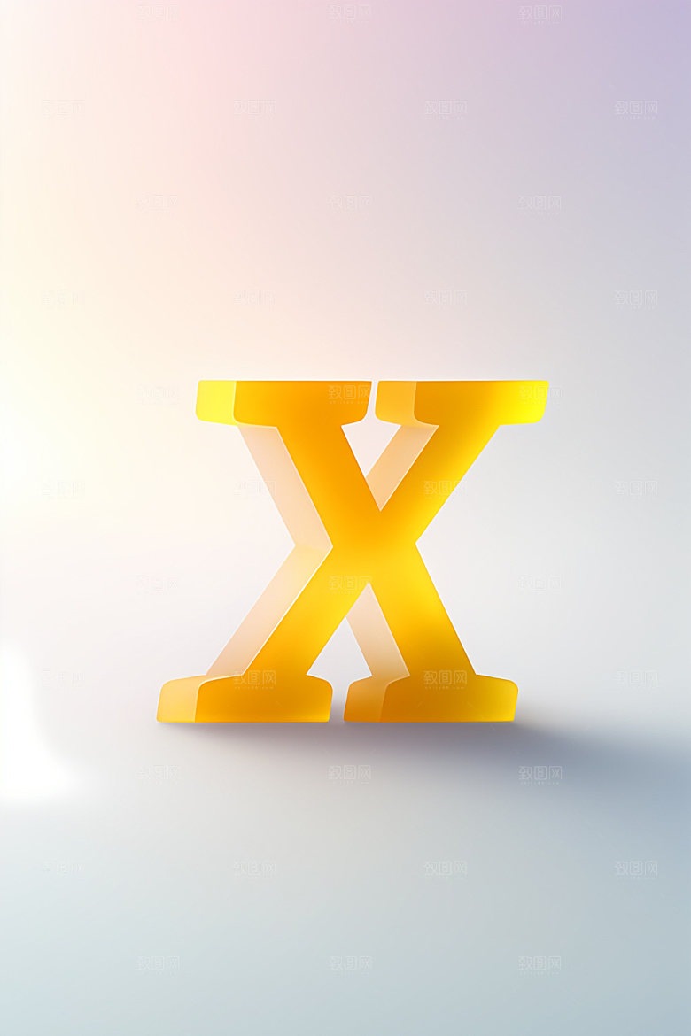 磨砂玻璃字母英文清爽艺术字