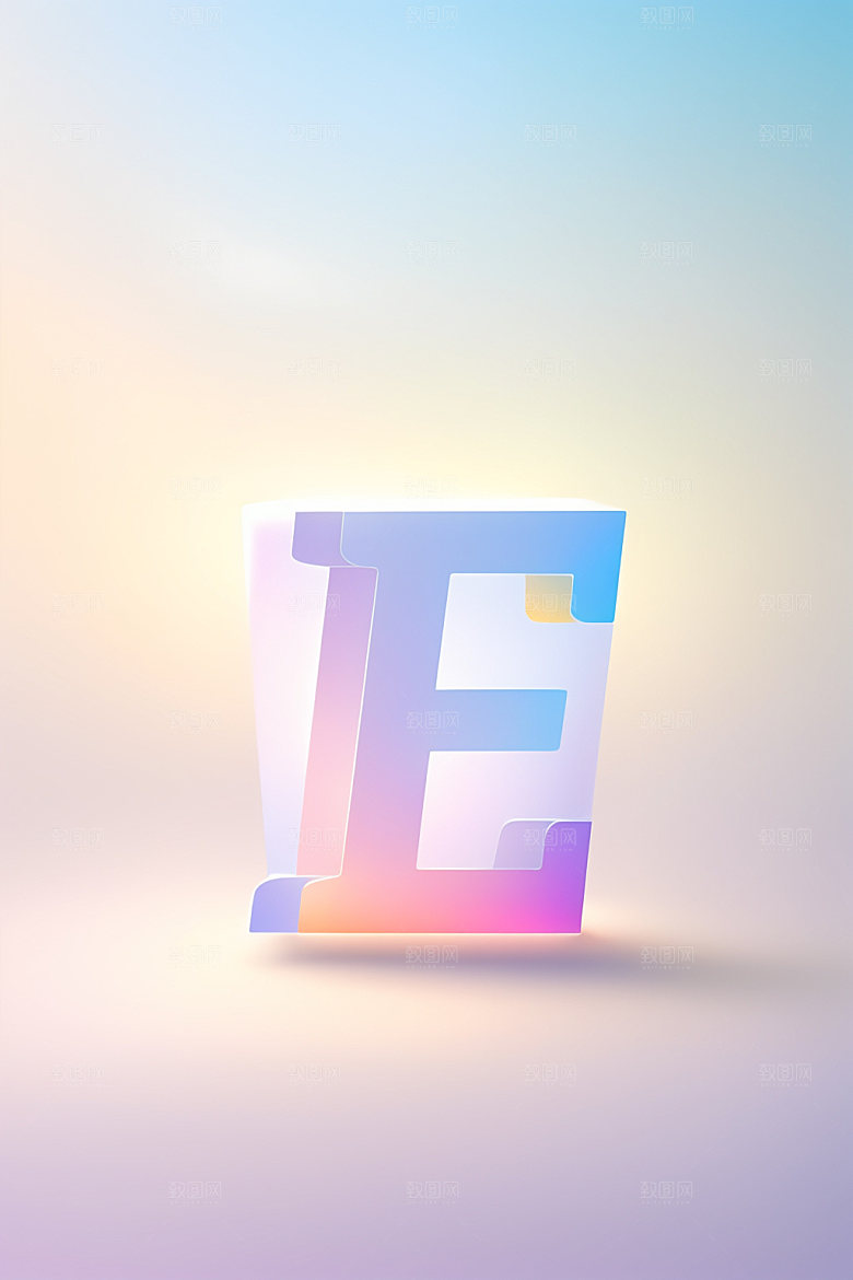 磨砂玻璃字母时尚3D艺术字