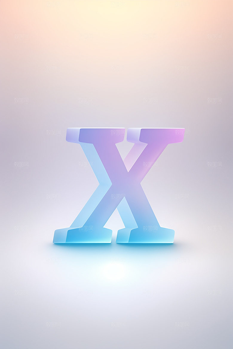 磨砂玻璃字母3D通透艺术字