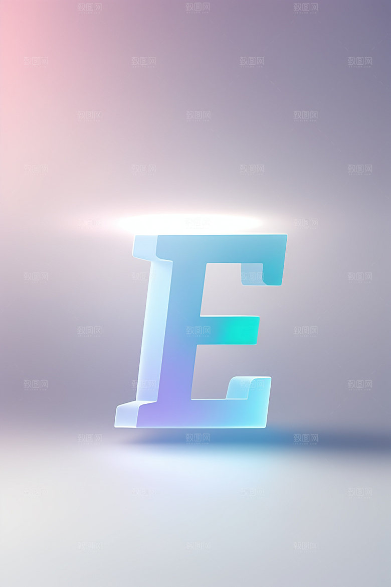 磨砂玻璃字母立体清爽艺术字