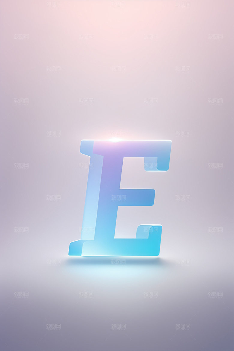 磨砂玻璃字母彩色时尚艺术字