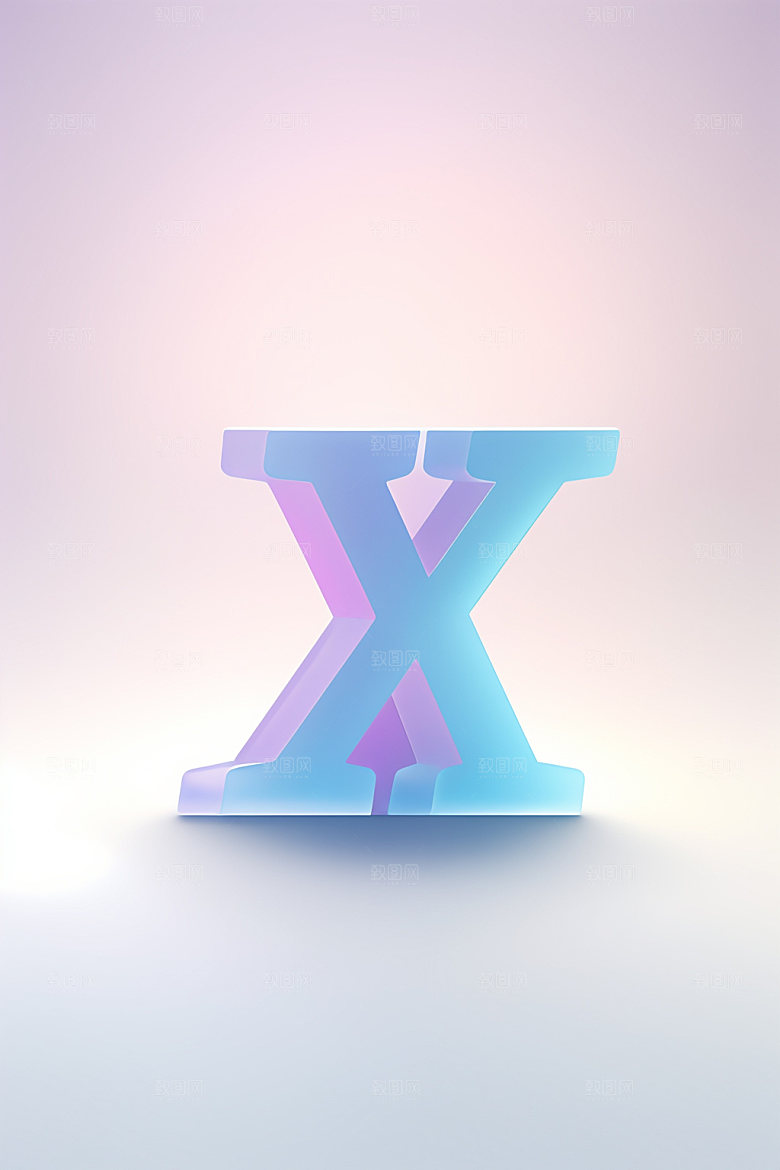 磨砂玻璃字母立体通透艺术字