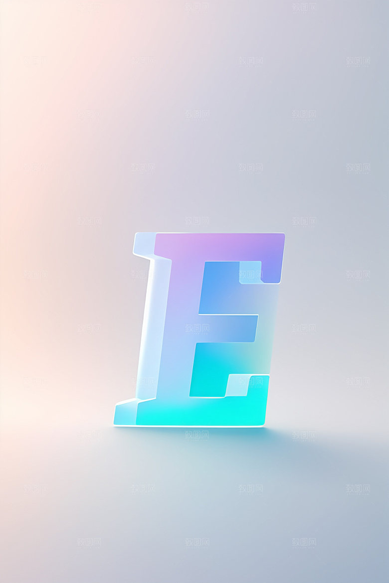 磨砂玻璃字母清爽玻璃艺术字