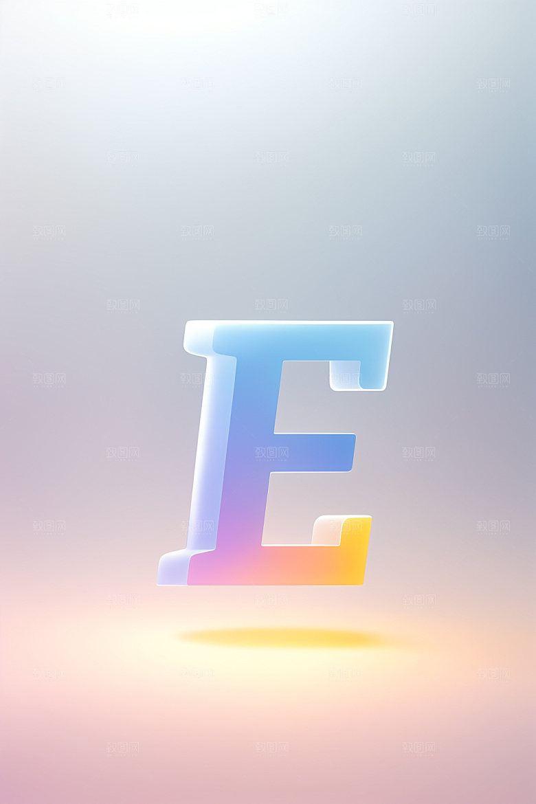 磨砂玻璃字母3D立体艺术字