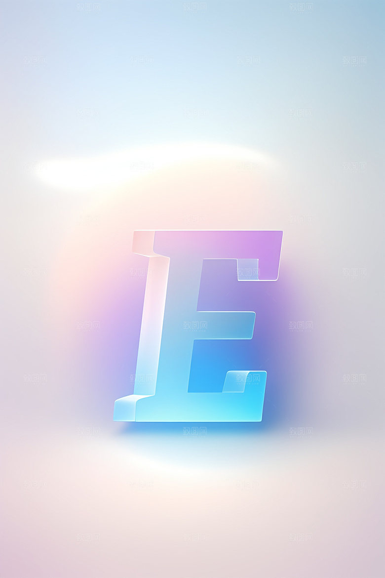 磨砂玻璃字母立体3D艺术字