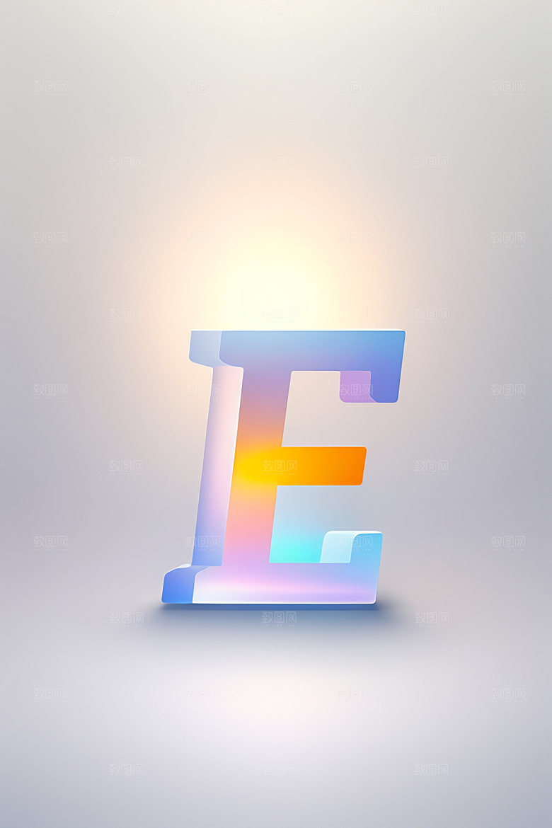 磨砂玻璃字母创意英文艺术字