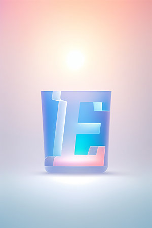 磨砂玻璃字母质感时尚艺术字