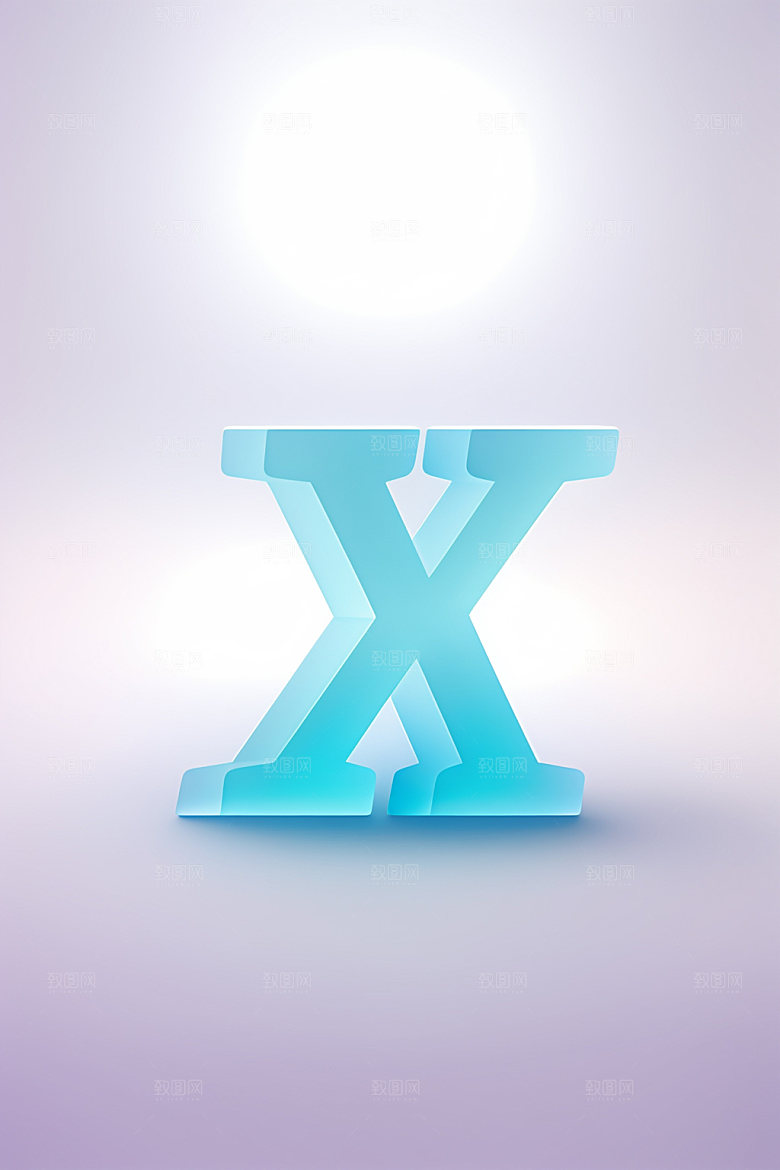 磨砂玻璃字母时尚3D艺术字