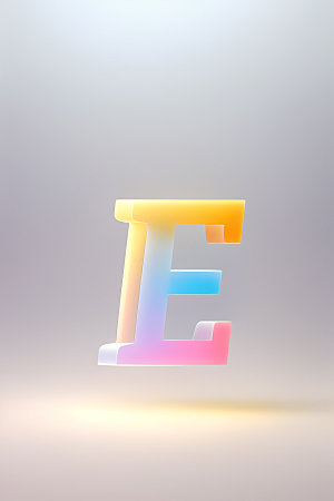 磨砂玻璃字母通透创意艺术字