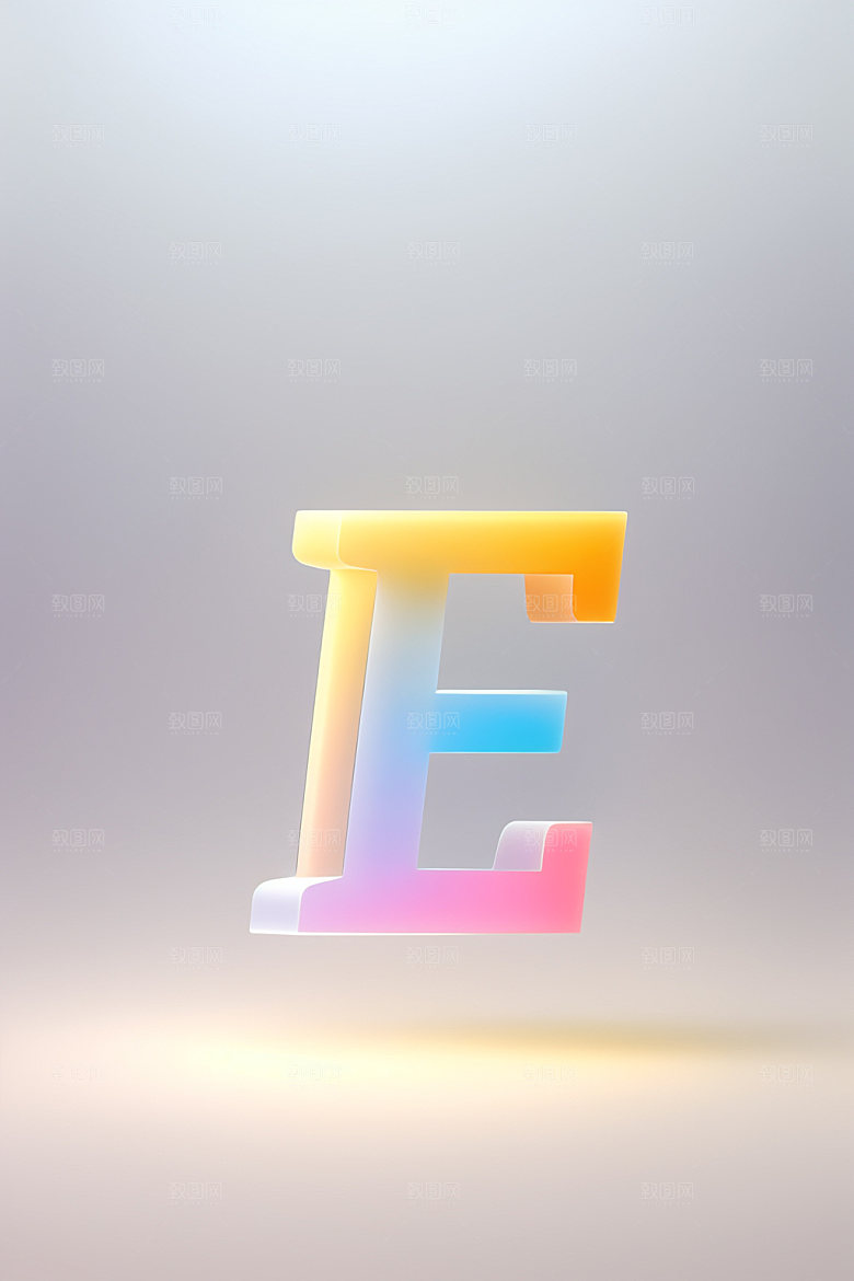 磨砂玻璃字母通透创意艺术字