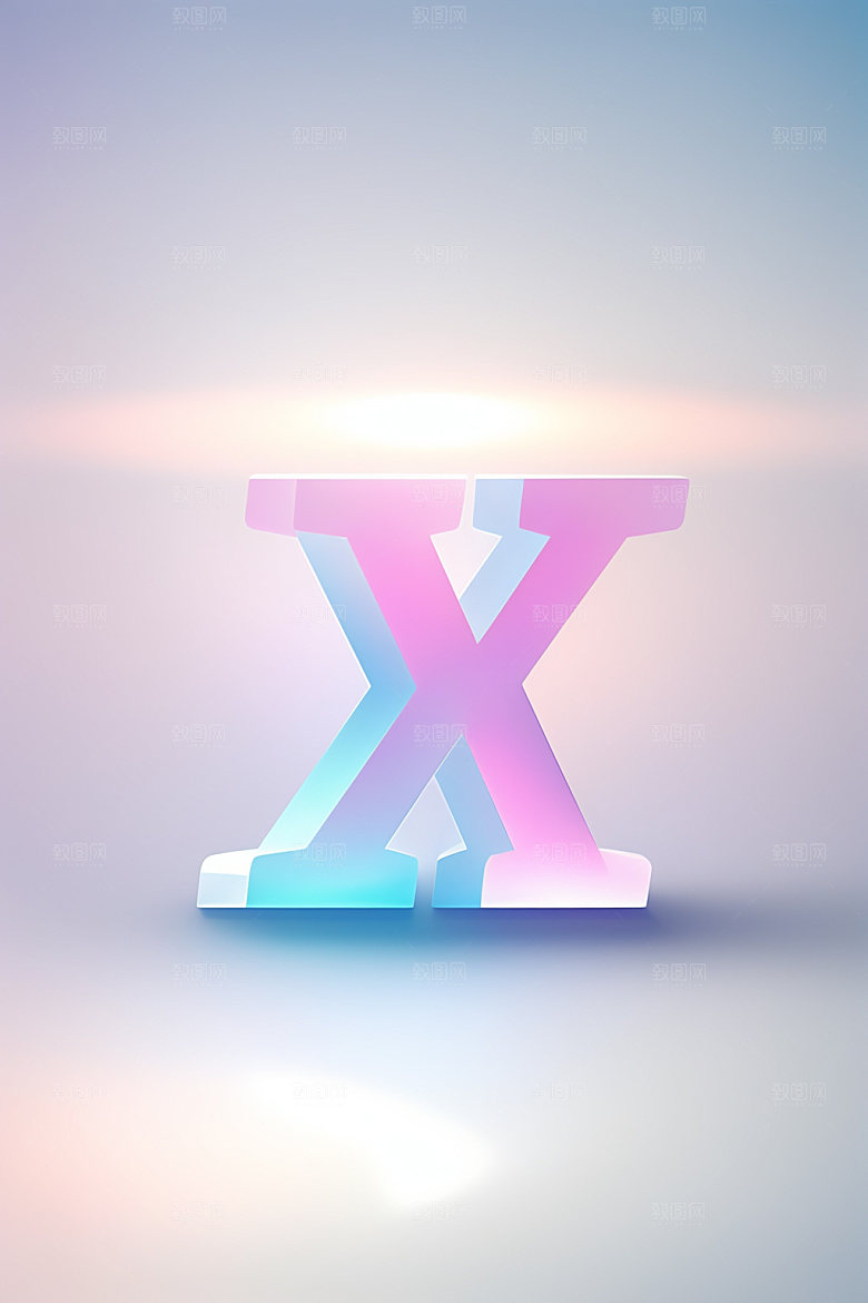 磨砂玻璃字母3D时尚艺术字