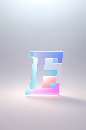 磨砂玻璃字母时尚通透艺术字