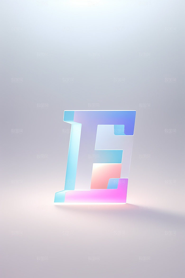 磨砂玻璃字母时尚通透艺术字