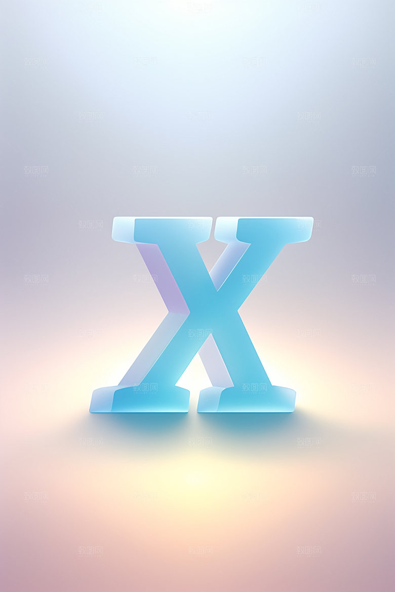 磨砂玻璃字母英文立体艺术字