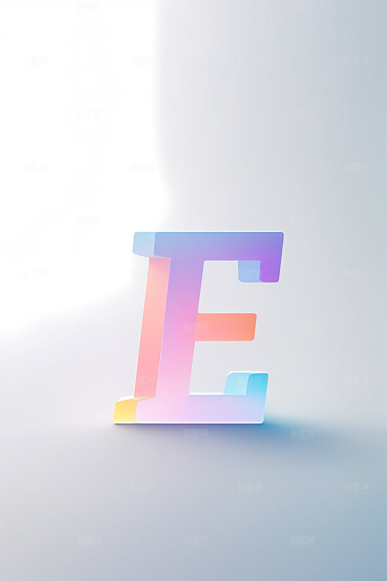 磨砂玻璃字母质感玻璃艺术字