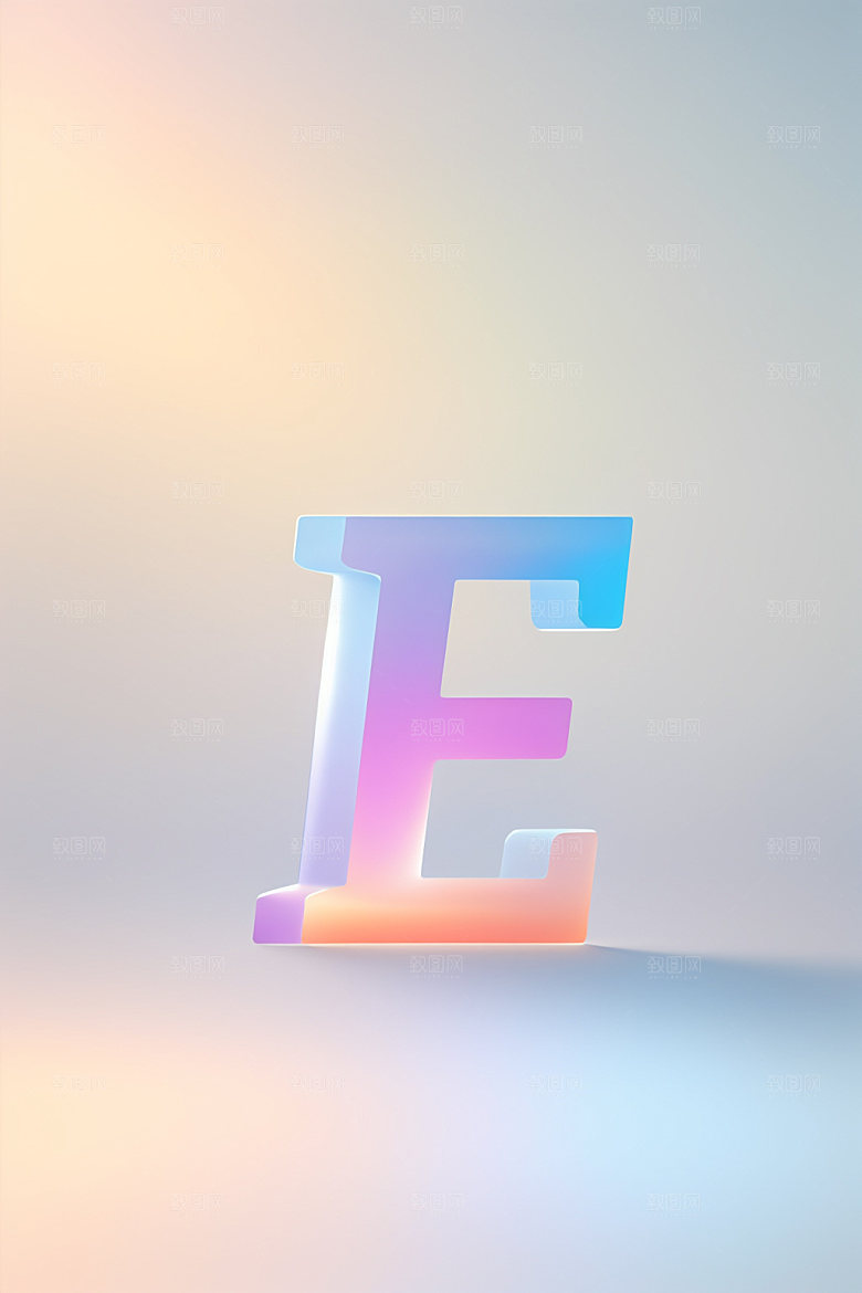磨砂玻璃字母英文时尚艺术字