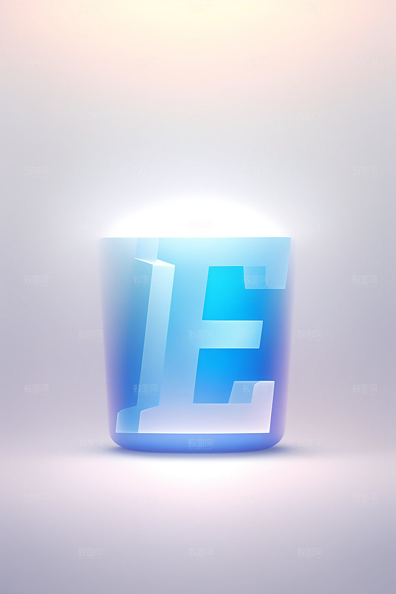 磨砂玻璃字母通透3D艺术字