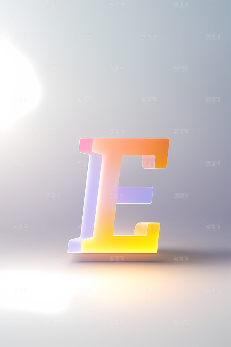 磨砂玻璃字母通透英文艺术字