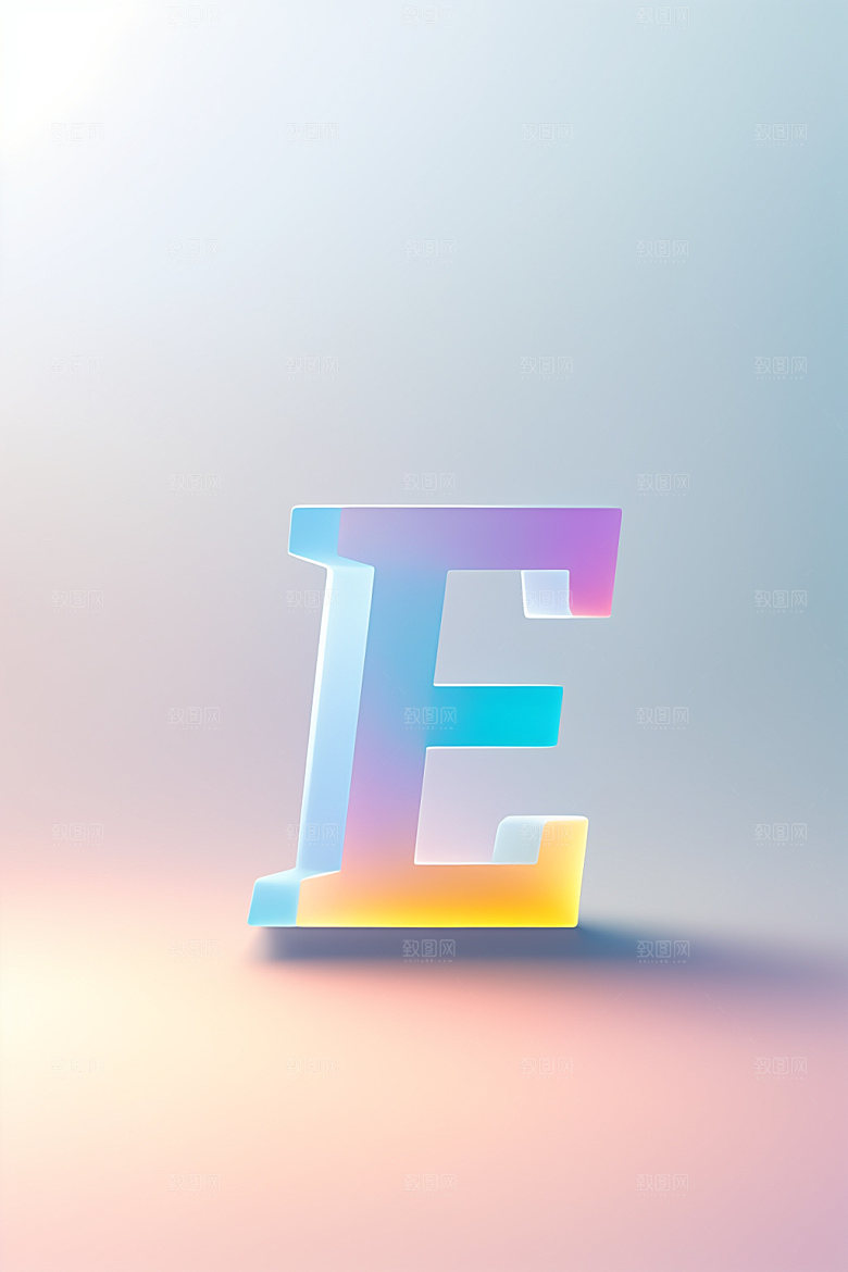 磨砂玻璃字母创意立体艺术字