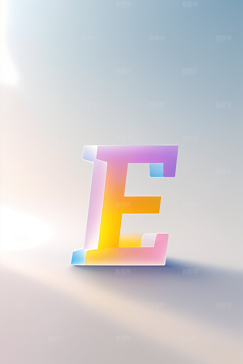 磨砂玻璃字母英文立体艺术字