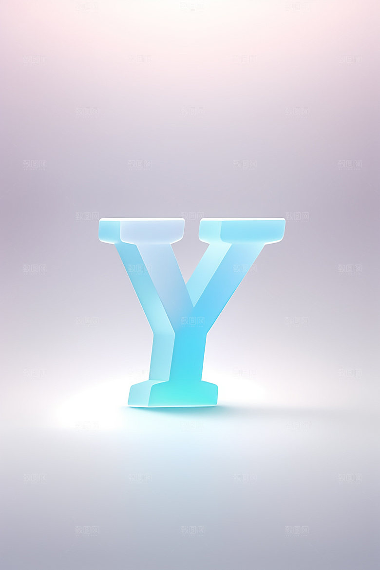 磨砂玻璃字母彩色英文艺术字