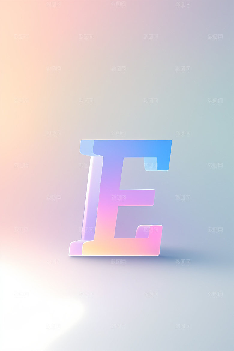 磨砂玻璃字母3D通透艺术字