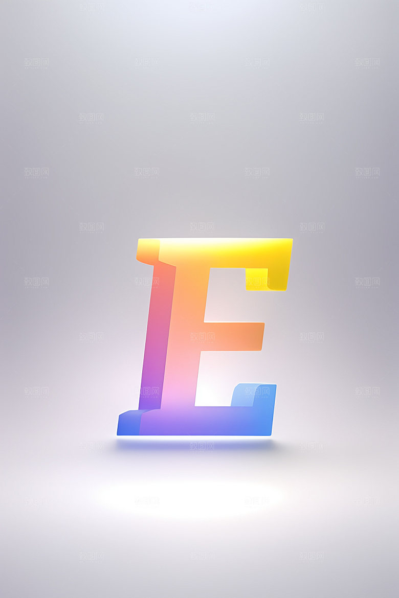 磨砂玻璃字母通透清爽艺术字