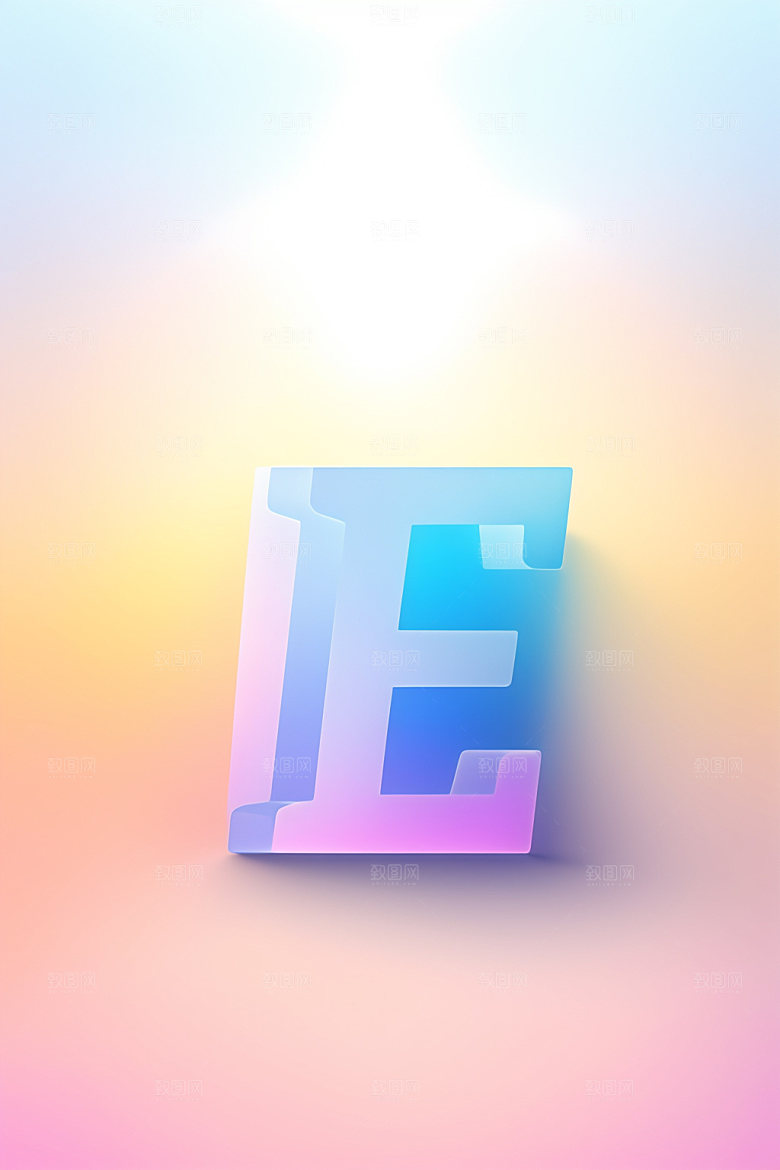 磨砂玻璃字母创意英文艺术字