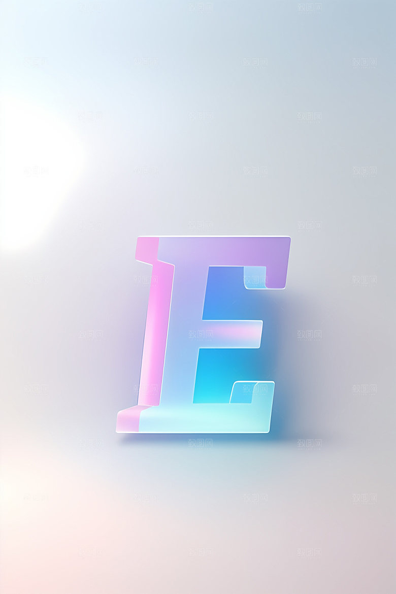磨砂玻璃字母3D通透艺术字