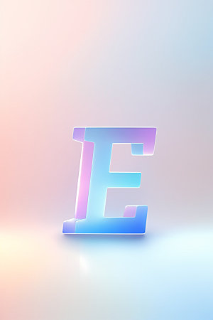 磨砂玻璃字母彩色立体艺术字