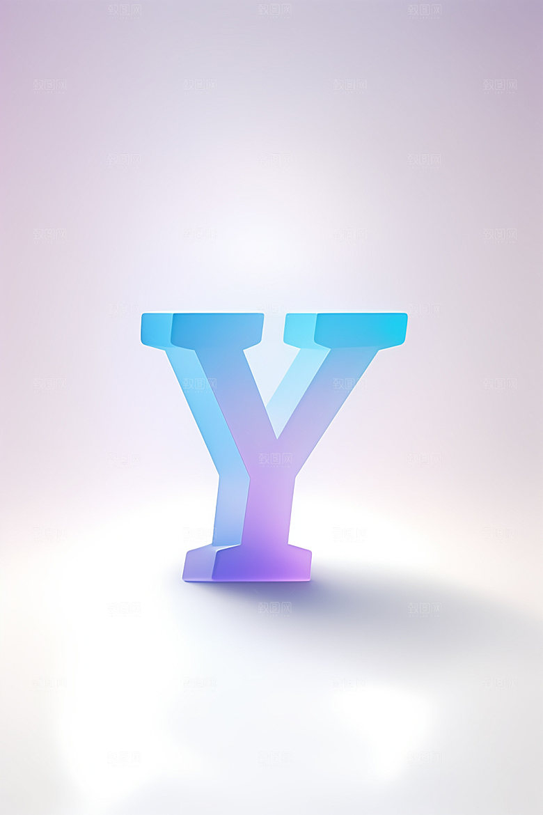 磨砂玻璃字母清爽时尚艺术字
