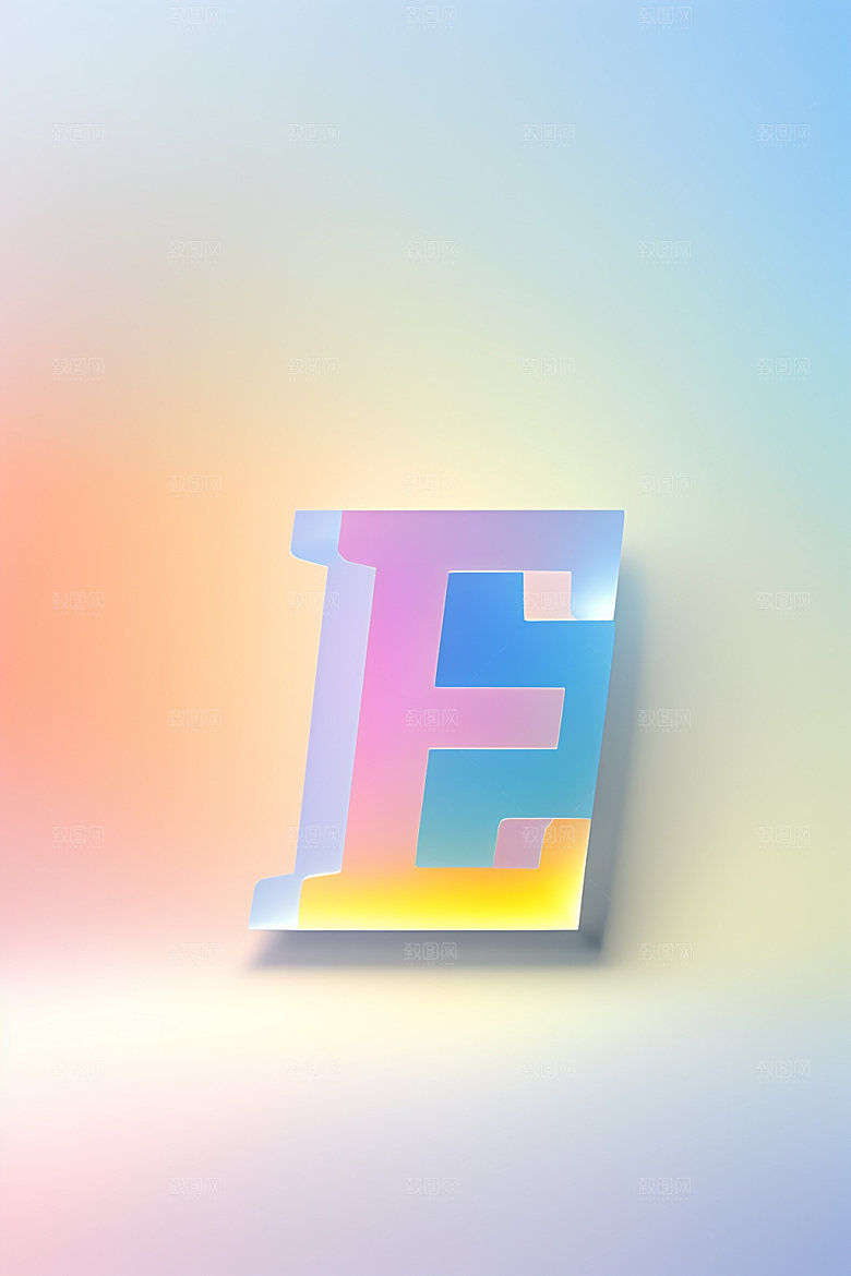 磨砂玻璃字母英文创意艺术字