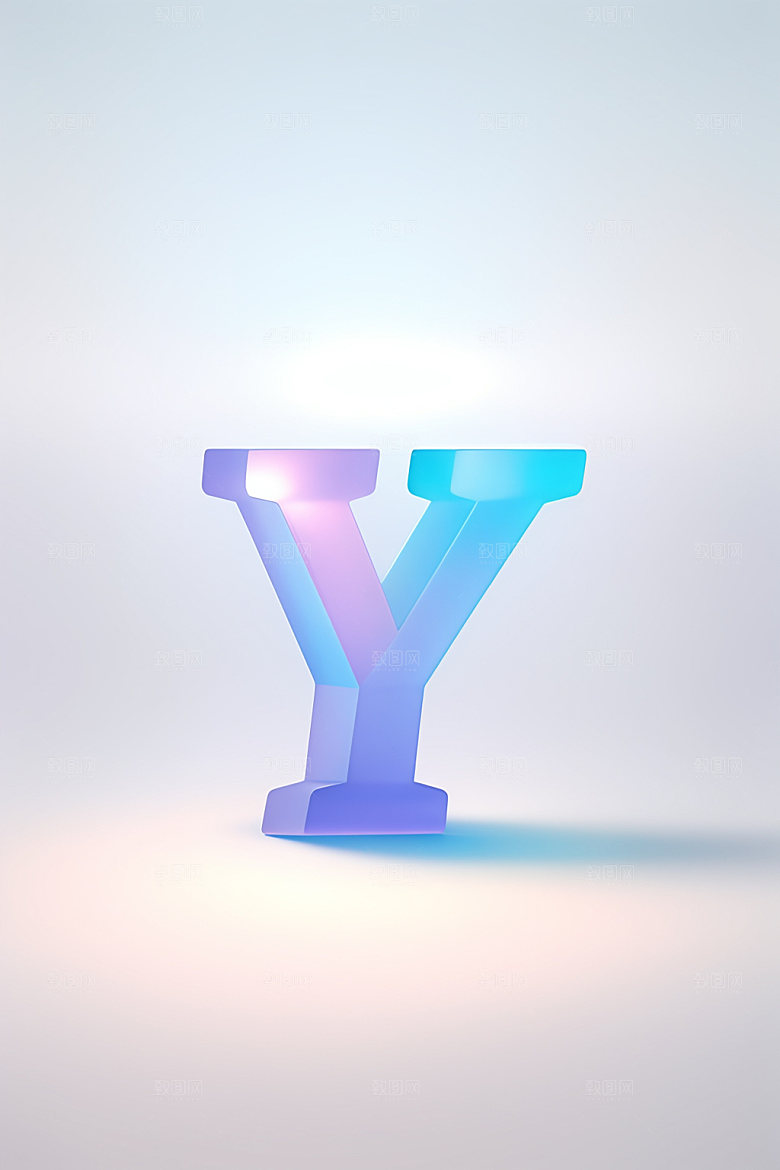 磨砂玻璃字母英文通透艺术字