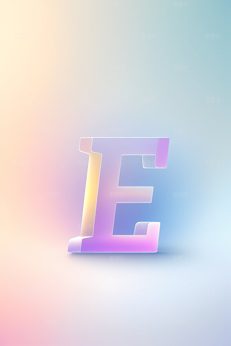 磨砂玻璃字母创意立体艺术字