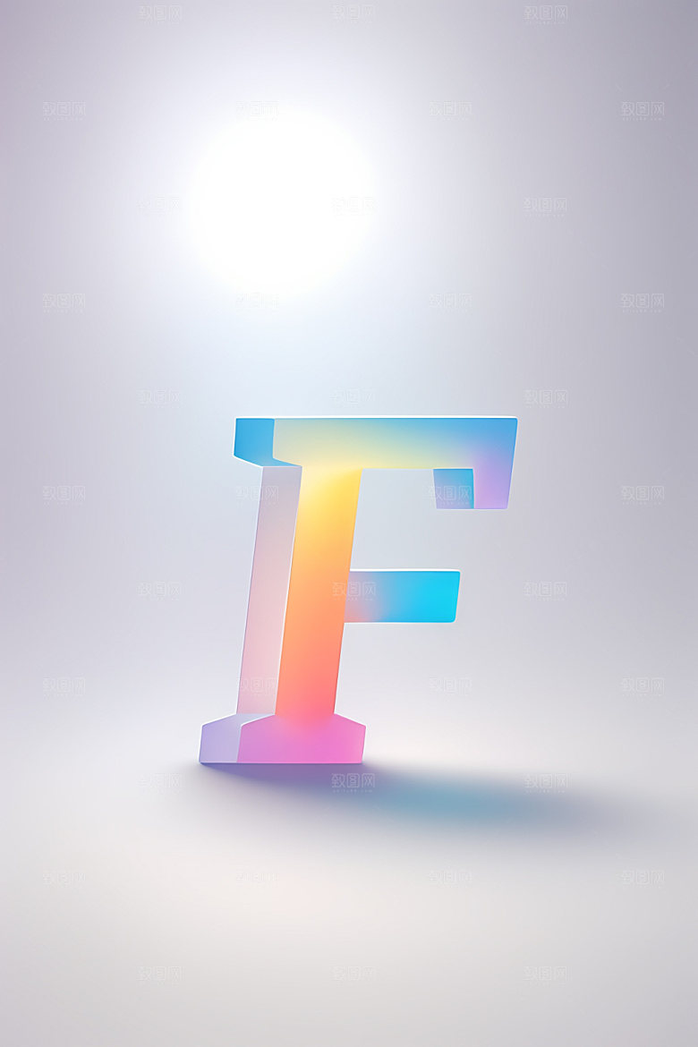 磨砂玻璃字母彩色通透艺术字