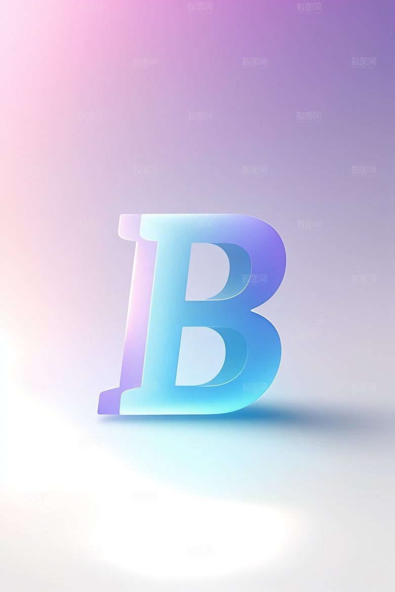 磨砂玻璃字母立体创意艺术字