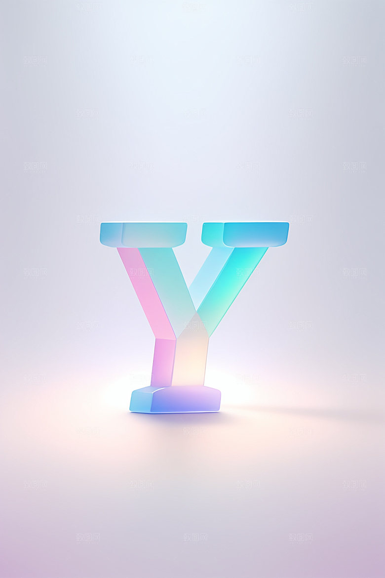 磨砂玻璃字母时尚创意艺术字