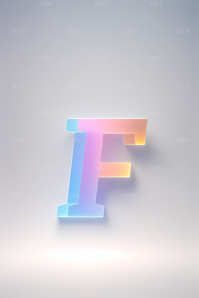 磨砂玻璃字母通透创意艺术字