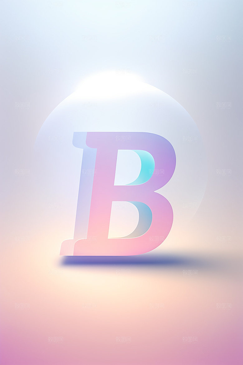 磨砂玻璃字母创意英文艺术字