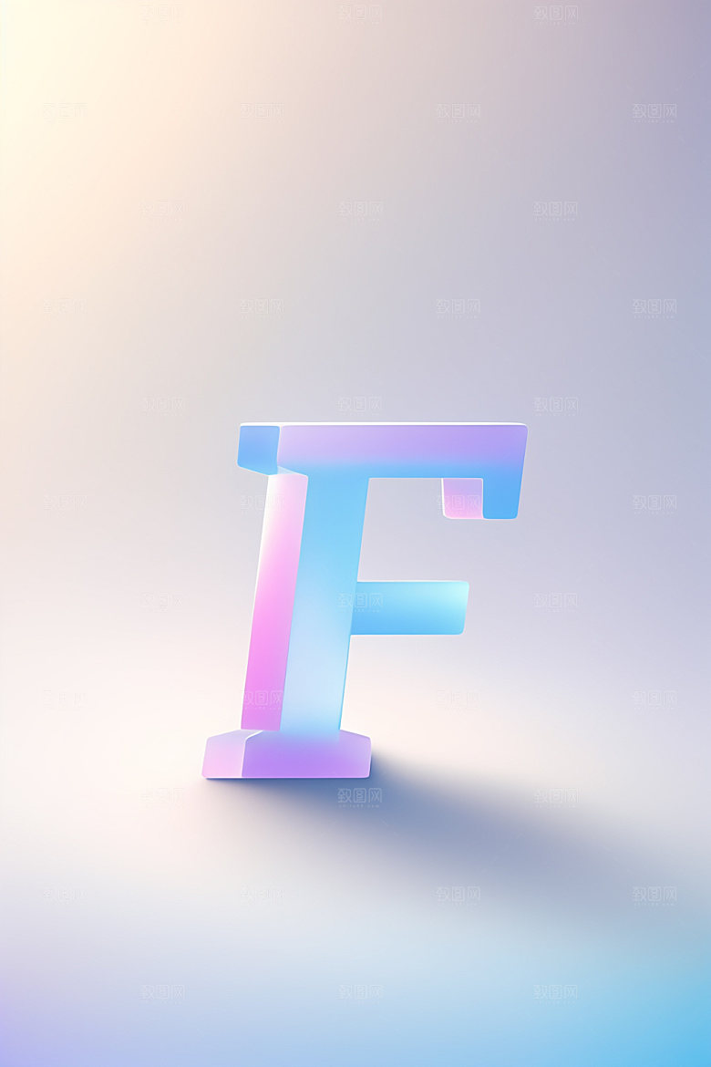 磨砂玻璃字母立体创意艺术字