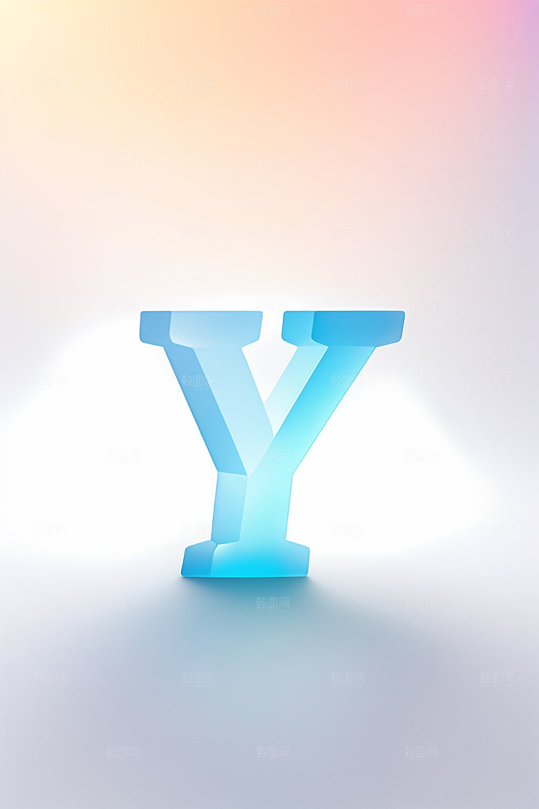磨砂玻璃字母英文3D艺术字