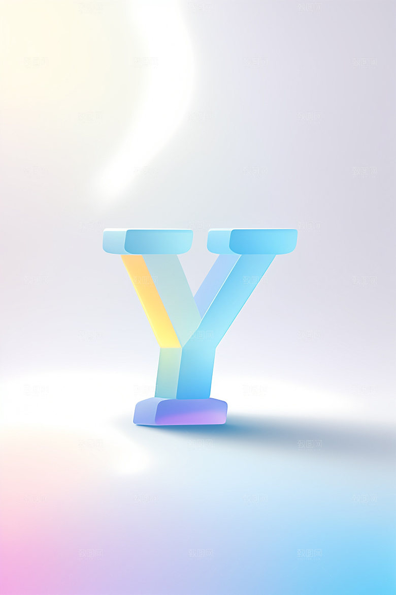 磨砂玻璃字母清爽玻璃艺术字