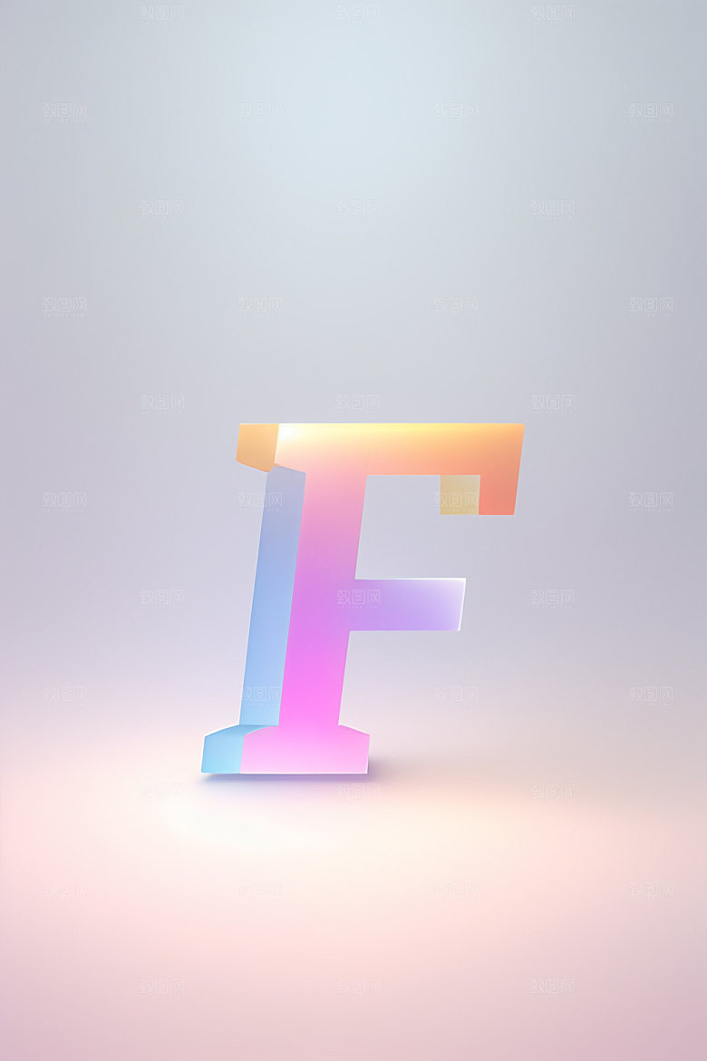 磨砂玻璃字母英文创意艺术字