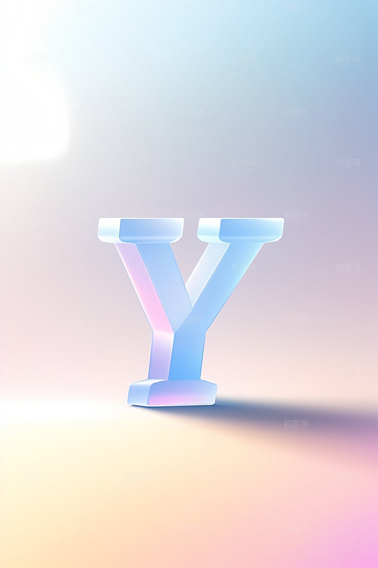 磨砂玻璃字母立体创意艺术字
