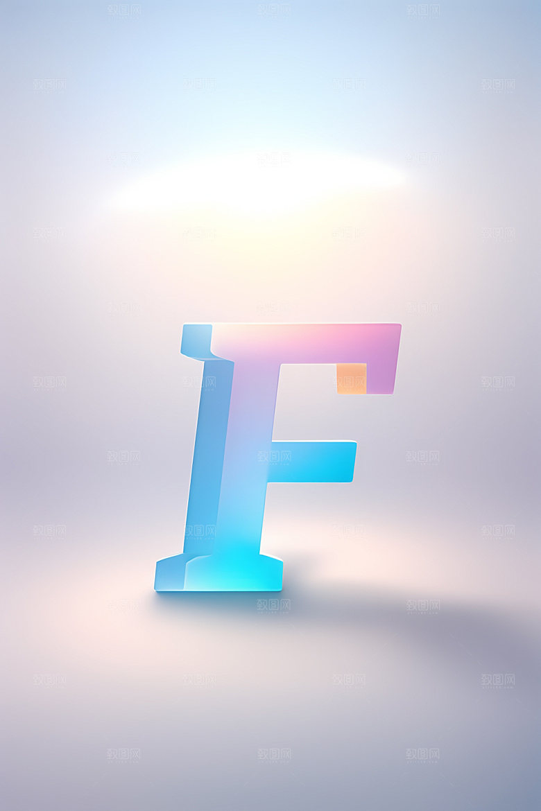 磨砂玻璃字母3D立体艺术字